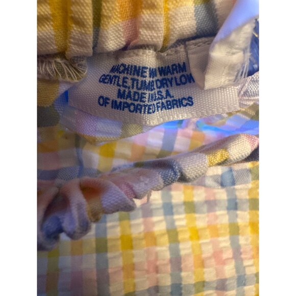 Florence Eiseman Girls Plaid Top & Shorts Set Vintage 80s Size 6X - Picture 3 of 5